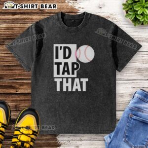 Top Id Tap That Baseball Graphic Washed T-Shirt featuring a playful baseball design on a casual tee.