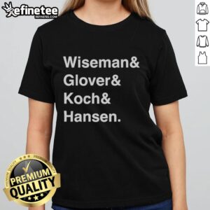 Official Wiseman Glover Koch Hansen Ladies Tee in stylish design, perfect for casual wear and showcasing team spirit.