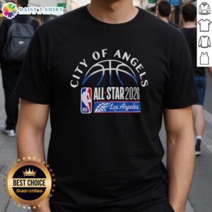 Alt Text: Awesome Los Angeles Clippers City Of Angels All Star 2026 T-Shirt featuring vibrant team colors and logo design.