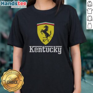 Nice Kentucky Horsepower Ladies Tee featuring a stylish horse graphic and vibrant colors, perfect for equestrian enthusiasts.