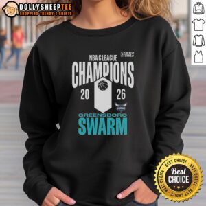 Hot Greensboro Swarm NBA League Champions 2026 sweatshirt in vibrant colors, perfect for fans and collectors.
