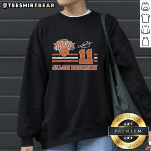 Alt Text: Jalen Brunson signature sweatshirt featuring the Awesome Knicks logo, perfect for fans and stylish sportswear.