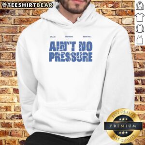 Jason Kidd Dallas Mavericks hoodie in blue with 'Ain't No Pressure' design, perfect for fans and casual wear.