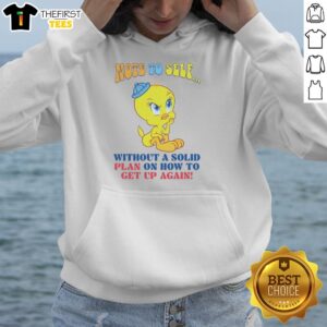 Alt Text: Cute Tweety hoodie featuring a motivational note to self design, perfect for cozy casual wear and uplifting vibes.