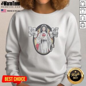 Original Princess Leia from Star Wars Our Lady of Hope sweatshirt featuring a unique design and vibrant colors.