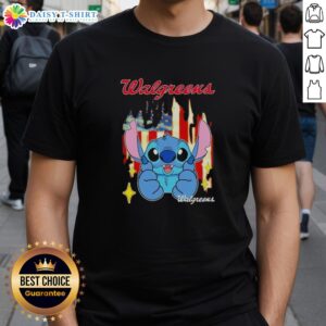 Good Stitch Like Walgreens USA Flag T-Shirt featuring vibrant patriotic design for casual wear.