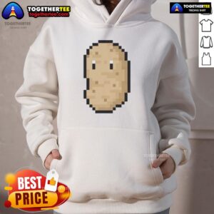Stylish Top Pixelated Potato Hoodie featuring a vibrant potato graphic, perfect for casual wear and food lovers.