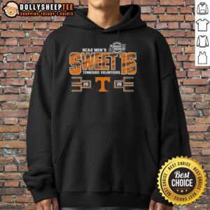 Top Tennessee Volunteers NCAA Men's Sweet 16 2026 March Madness hoodie showcasing team colors and logo.