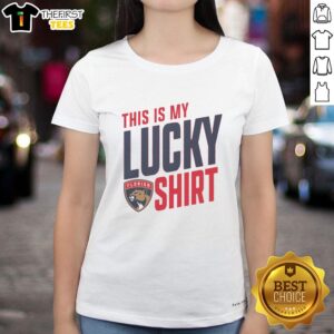 Official Florida Panthers This Is My Lucky Ladies Tee, featuring team logo and stylish design for loyal fans.