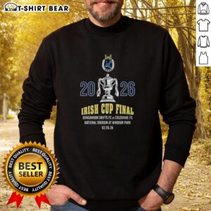 Dungannon Swifts FC 2026 sweatshirt featuring vibrant design for the Awesome Irish Cup Final merchandise.