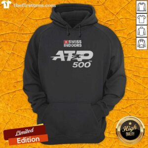 Nice Swiss Indoors Basel ATP 500 hoodie displayed on a hanger, showcasing stylish design and vibrant colors.