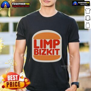 Awesome Limp Bizkit Burger King parody logo t-shirt featuring a playful design with bold colors and iconic imagery.
