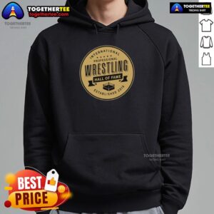 Alt Text: Awesome International Professional Wrestling Hall of Fame Established 2019 hoodie in black with logo design.