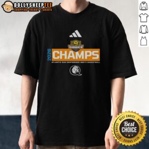 Top Queens Royals 2026 Atlantic Sun Conference Men's Basketball Tournament Champions T-Shirt design featuring team colors.