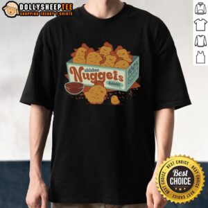 Top Chicken Nuggets Bawk 100% Chicken T-Shirt featuring a fun chicken graphic, perfect for nugget lovers and casual wear.