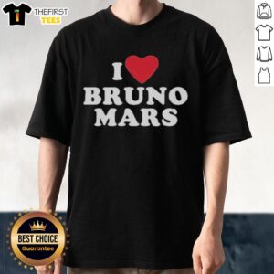 Top Bruno Mars I Heart Bruno Mars T-Shirt featuring a stylish design perfect for music fans and concert goers.
