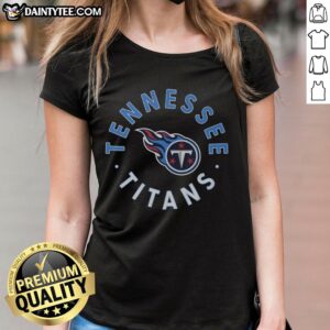 Alt Text: Good Tennessee Titans Circle Ladies Tee featuring team logo and stylish design for female fans.