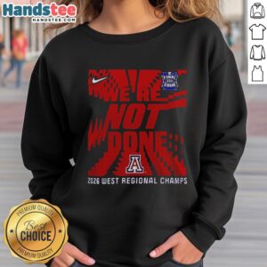 Premium Arizona Wildcats Final Four 2026 West Regional Champs sweatshirt showcasing team pride and championship spirit.
