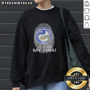 Premium Parramatta Eels Rugby sweatshirt featuring 'It's In My DNA' design, perfect for fans showcasing team pride.