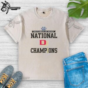 Premium Denver Pioneers 2026 Men's Ice Hockey Frozen Four Champions washed t-shirt showcasing team spirit and victory.