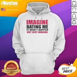 Alt Text: Lili Reinhart wearing a stylish hoodie with the text Imagine Dating Me, It Won't Happen, But Just Imagine.