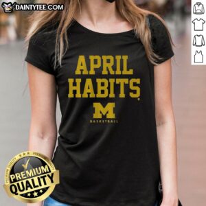 Nice Michigan Basketball April Ladies Tee featuring a stylish design perfect for fans and casual wear.