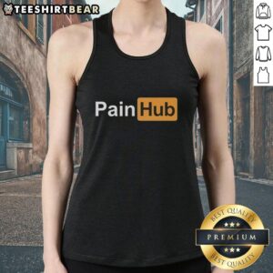 Hot Painhub logo parody tank top featuring a humorous design, perfect for casual wear and fan merchandise.