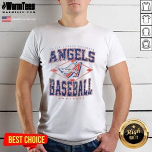 Awesome Los Angeles Angels MLB Cooperstown Diamond T-Shirt featuring vibrant team colors and classic logo design.