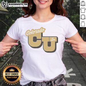 Nice Colorado Est. 1876 Old Gold Ladies Tee showcasing vintage design for stylish outdoor enthusiasts.