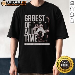 Awesome Alex Ovechkin The Gr8Est Of All Time T-Shirt featuring bold graphics and a stylish design for hockey fans.