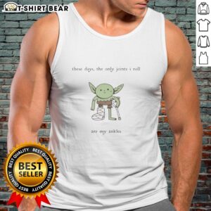 Premium Goblin tank top with 'The Only Joints I Roll Are My Ankles' design, perfect for casual wear and humor.