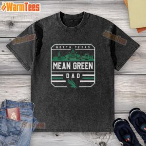 Original North Texas Mean Green Dad Campus Washed T-Shirt in green, featuring the university logo, perfect for fans.