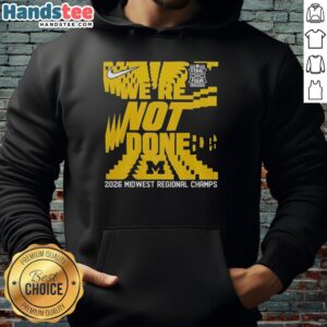 Premium Michigan Wolverines Final Four 2026 Midwest Region Champs hoodie showcasing team pride and style.