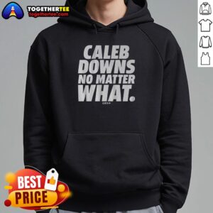Caleb Downs wearing an Awesome No Matter What hoodie, showcasing a stylish design perfect for casual wear.