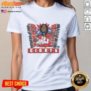 Awesome New York Giants Arvell Reese ladies tee featuring vibrant team colors and stylish design perfect for fans.