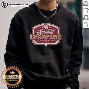 Nice Oklahoma Women's Gymnastics 2026 National Champions Sweatshirt showcasing team pride and athletic achievement.