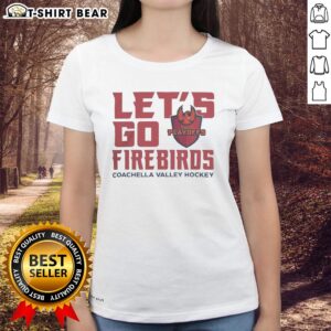 Alt Text: Premium Coachella Valley Firebirds 2026 Calder Cup Playoff ladies tee featuring vibrant team graphics and colors.