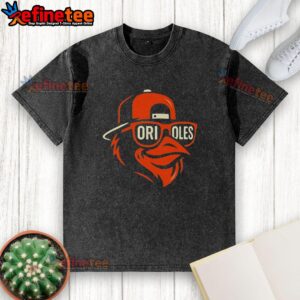 Original Baltimore Orioles Name Love Style Animal Mascot on a washed t-shirt, perfect for fans and casual wear.