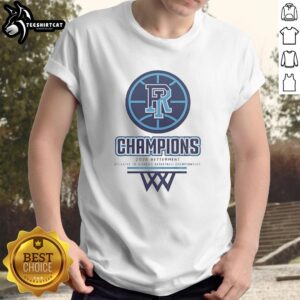 Top Rhode Island Women's Basketball 2026 Betterment Atlantic 10 Championship T-Shirt featuring vibrant team colors and logo.