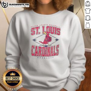 Alt Text: Stylish St. Louis Cardinals Major League Baseball sweatshirt featuring Cooperstown Diamond design for fans.