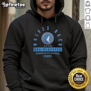 Hot Minnesota Timberwolves 2026 NBA Playoffs Wolves Back Hoodie showcasing team pride and style for fans.