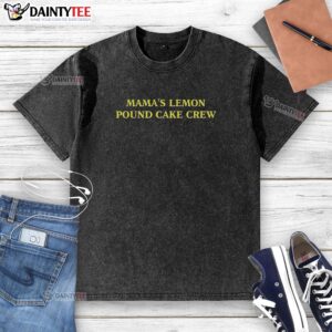 Nice Mamas Lemon Pound Cake Crew Washed T-Shirt featuring a stylish design, perfect for baking enthusiasts and casual wear.