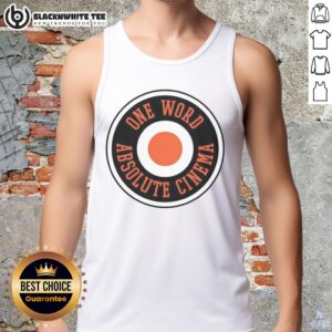 Alt Text: Awesome Philadelphia Flyers One World Absolute Cinema tank top showcasing team spirit and stylish design.