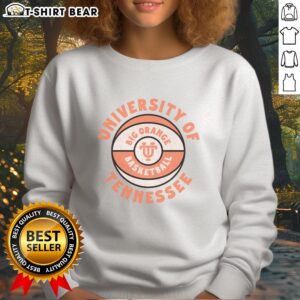 Alt Text: Vintage Tennessee sweatshirt featuring a good big orange basketball design, perfect for sports fans and collectors.