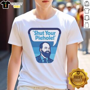 Official Shut Your Piehole T-Shirt featuring a bold graphic design, perfect for casual wear and expressing your style.