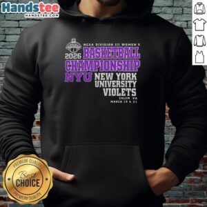 Nice New York University Violets 2026 NCAA Division III Women's Basketball Final Championship hoodie, stylish and vibrant.