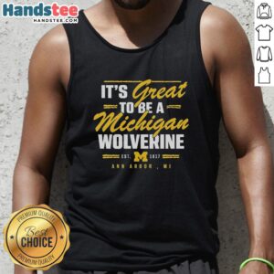 Original Michigan Wolverine tank top in Ann Arbor, MI, showcasing school spirit and stylish design for fans.