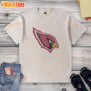 Alt Text: Top Arizona Cardinals Rivet Logo Washed T-Shirt featuring a vintage design and vibrant team colors.