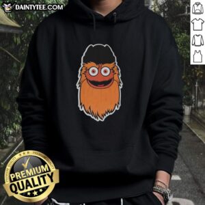 Official Joe Giglio wearing a Gritty hoodie, showcasing his style and fandom for Philadelphia sports.