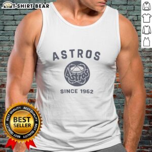 Alt Text: Stylish Houston Astros Cooperstown Duster tank top, featuring vibrant team colors and a comfortable fit for fans.